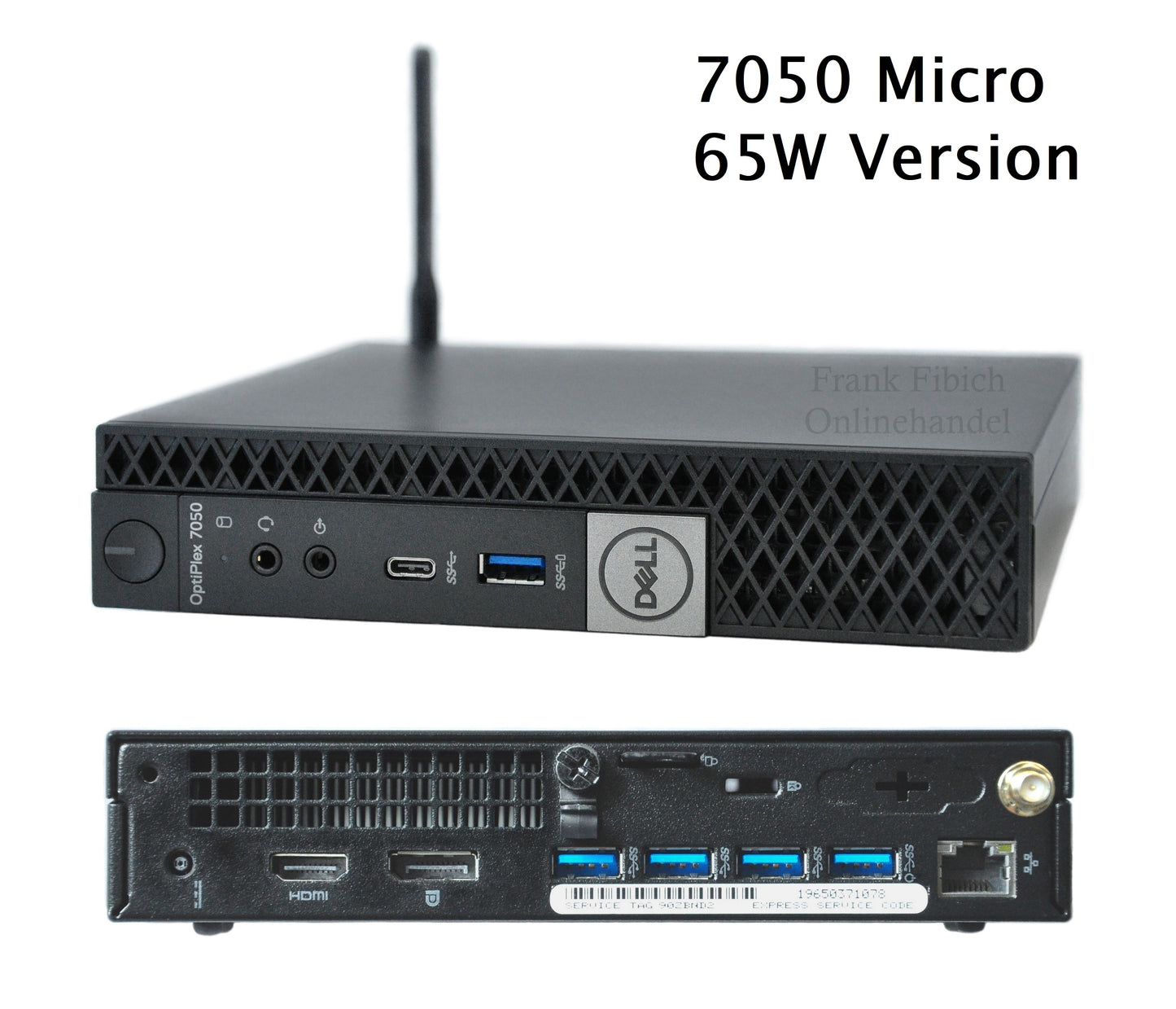 Mini PC Dell Optiplex 7050 Micro 65W i3 i5 i7 - NVMe SSD - bis zu 64GB RAM - Win 11 Pro - WLAN/BT