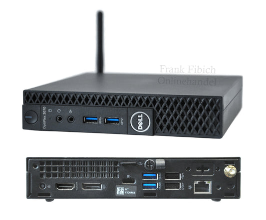 Mini PC Dell Optiplex 3070 Micro i3 i5 i7 - NVMe SSD - bis zu 64GB RAM - Win 11 Pro - WLAN/BT