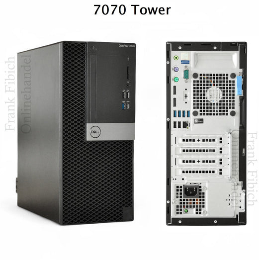 Dell Optiplex 7070 Tower i3 i5 i7 - NVMe SSD - bis zu 128GB RAM - Win 11 Pro