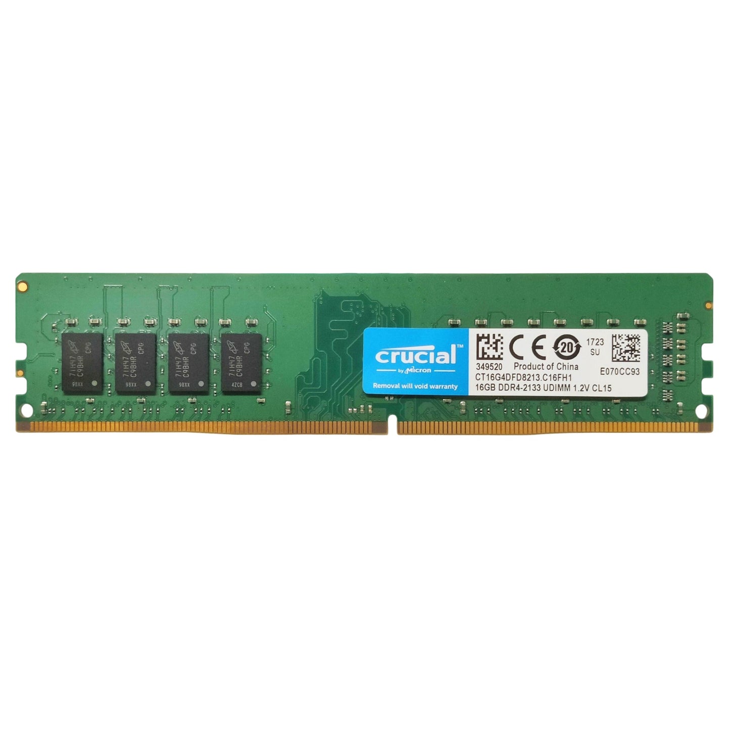 Crucial 16GB PC4-2133P UDIMM 2Rx8 DDR4-2133 CL15 Unbuffered CT16G4DFD8213