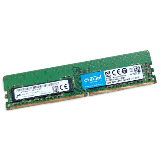 Crucial Micron 16GB PC4-2400T-E DIMM 2Rx8 DDR4-2400 CL17 Unbuffered ECC MTA18ASF2G72AZ-2G3B1 / CT16G4WFD824A
