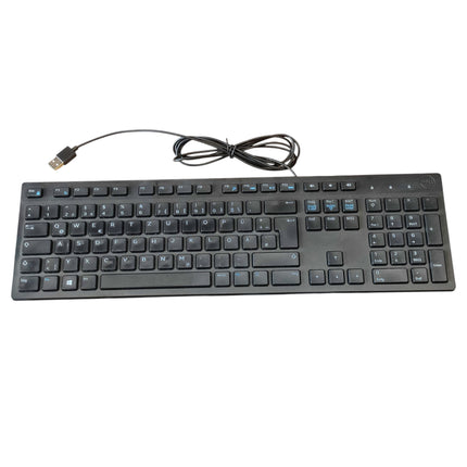 Dell KB216p QWERTZ schwarz flach deutsche USB Tastatur, gebraucht  DP/N 01VXC6