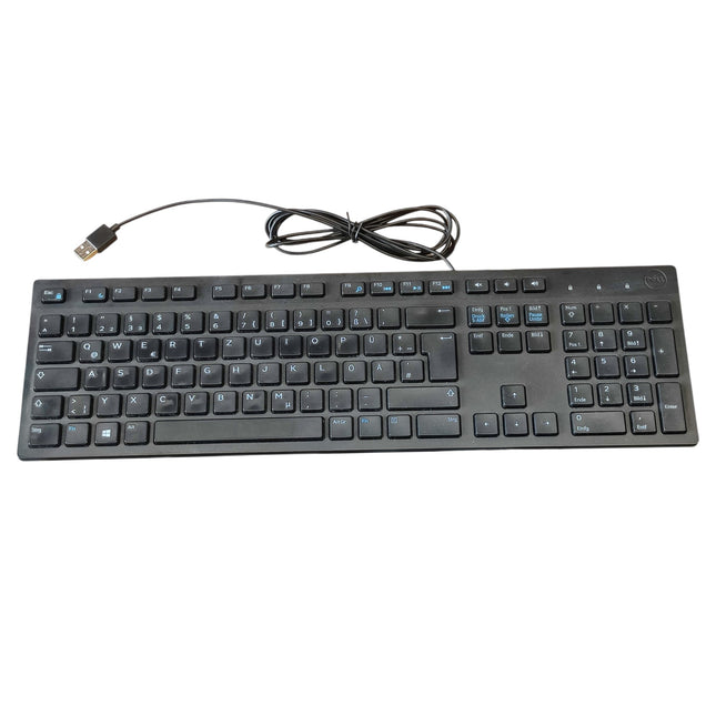 Dell KB216p QWERTZ schwarz flach deutsche USB Tastatur, gebraucht  DP/N 01VXC6