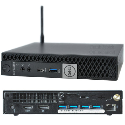 Mini PC Dell Optiplex 7050 Micro i3 i5 i7 - NVMe SSD - bis zu 64GB RAM - Win 11 Pro - WLAN/BT