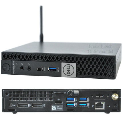 Mini PC Dell Optiplex 7070 Micro i3 i5 i7 - NVMe SSD - bis zu 64GB RAM - Win 11 Pro - WLAN/BT