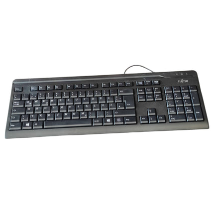Fujitsu KB410 K QWERTZ schwarz flach deutsche USB Tastatur, gebraucht