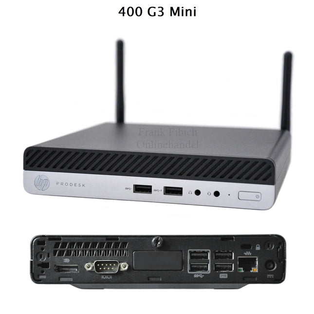 Mini PC HP EliteDesk 400 G3 Mini i3 i5 i7 - NVMe SSD - bis zu 64GB RAM - Win 11 Pro - WLAN/BT