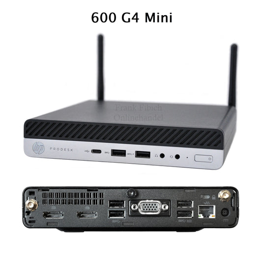 Mini PC HP ProDesk 600 G4 Mini i3 i5 i7 - NVMe SSD - bis zu 64GB RAM - Win 11 Pro - WLAN/BT
