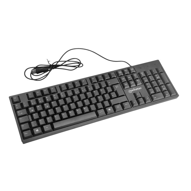 Manhattan Tastatur QWERTZ Standard USB-Computertastatur