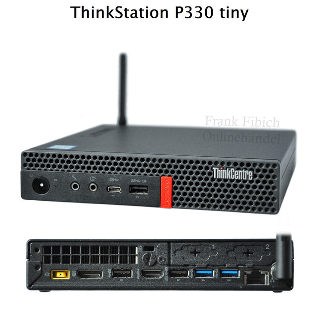 Mini PC Lenovo ThinkStation P330 tiny i3 i5 i7 i9 - NVMe SSD - up to 64GB RAM - Win 11 Pro - WLAN/BT
