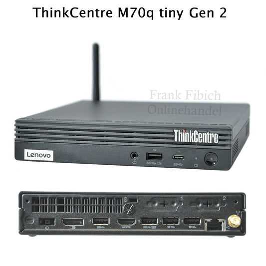 Mini PC Lenovo ThinkCentre M70q Gen 2 tiny Intel 10. Gen - NVMe SSD - bis zu 64GB RAM - Win 11 Pro - WLAN/BT