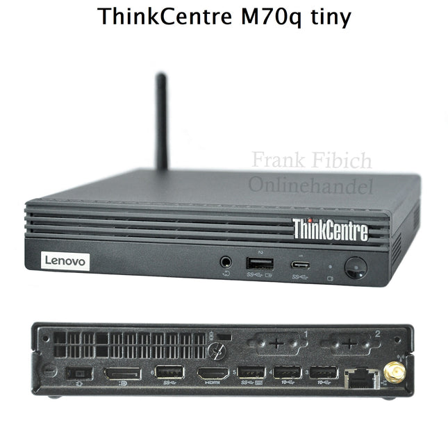 Mini PC Lenovo ThinkCentre M70q tiny Intel 10. Gen - NVMe SSD - bis zu 64GB RAM - Win 11 Pro - WLAN/BT